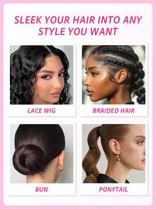 Slow Sunday 3-In-1 Styling Cream With Taming Wand, Slick Down Flyaways, Tame Frizz, Style Edges, Suitable For All Hair Types, Good Choice For Vacation, Travel Essentials, Halloween, Suitable For Summer Hair Styling - Styling Cream with Taming Wand - View 6