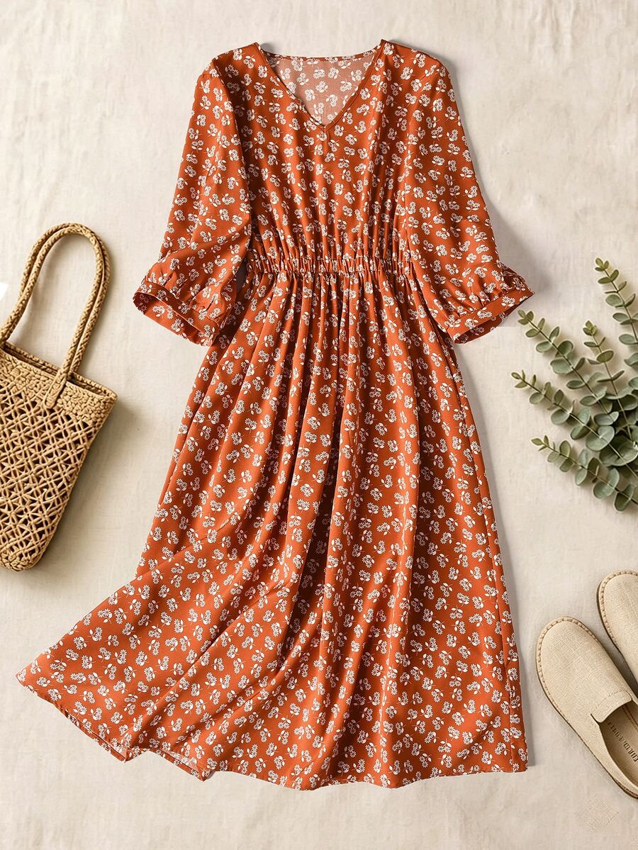 Rusticease Basic Women's Winter Floral Fall Outfits Elegant Long Dress Casual Formal Country Party Oing Out Outfits Birthday