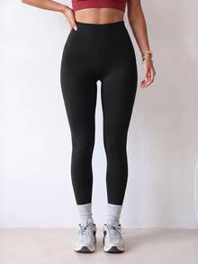 SHEIN Dewbera 1pc Women's Black Pocket Flare Pants - Black - View 5