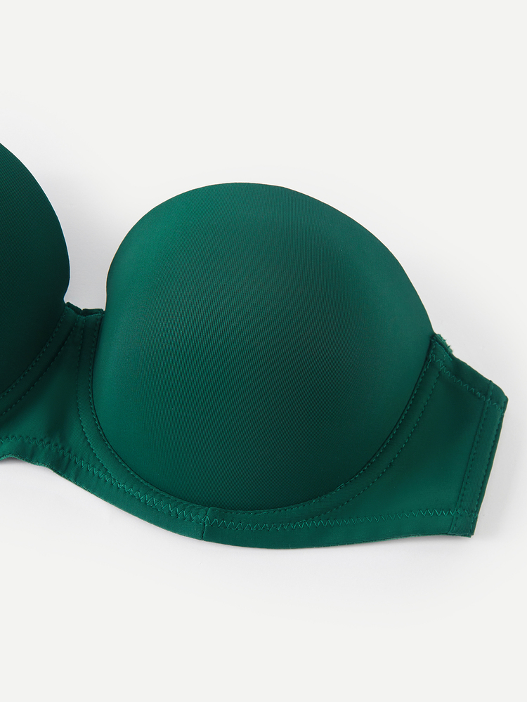 Bralution Olive Green Underwire Padded Balconette Bra With High Support, Lift And Cleavage, Removable Straps, Comfortable Fit - Dark Green - View 11
