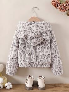 SHEIN Genkimix Kids 2pcs Tween Girl Casual Floral Bow Long Sleeve Round Neck Long Gray Pants Outfit Set Back To School Daily Fall Comfortable Breathable Soft Lightweight - Grey - View 2