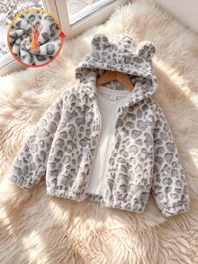 SHEIN Genkimix Kids 2pcs Tween Girl Casual Floral Bow Long Sleeve Round Neck Long Gray Pants Outfit Set Back To School Daily Fall Comfortable Breathable Soft Lightweight - Grey - View 4