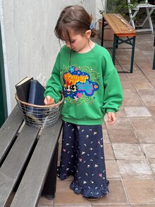 THE POWERPUFF GIRLS X DAZY Sweatshirt Musim Gugur untuk Anak Perempuan Muda - Hijau - View 1