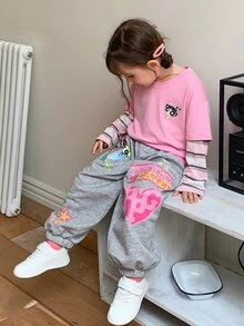 THE POWERPUFF GIRLS X DAZY Young Girls Pants Fall - Grey - View 1