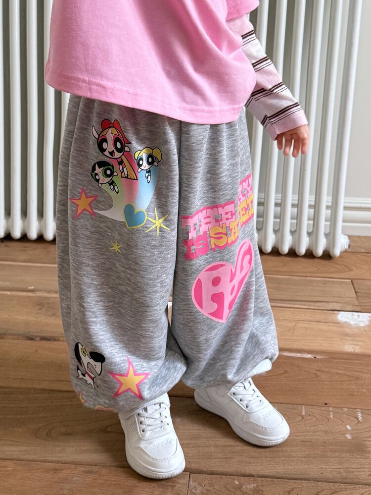 THE POWERPUFF GIRLS X DAZY Young Girls Pants Fall - Grey - View 5