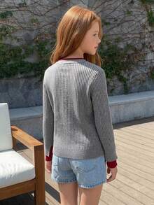Hapijoa Tween Girls Sweaters Fall - Grey - View 7