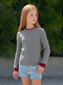 Hapijoa Tween Girls Sweaters Fall - Grey - View 5