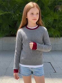 Hapijoa Tween Girls Sweaters Fall - Grey - View 8
