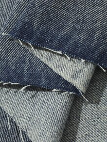 DAZY Women's High Waist A-Line Grey Frayed Hem Casual Denim Skirt, Autumn - Blue - View 7