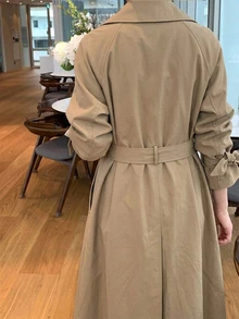 DAZY Women's Solid Color Casual Versatile Daily Travel Trench Coat Jacket Fall - Khaki - View 8