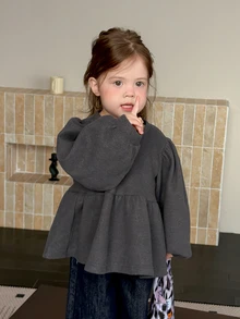 Dazy Kids Infant/Toddler (Girl) Round Neck Long Sleeve Autumn/Winter Sweatshirt - Grey - View 5