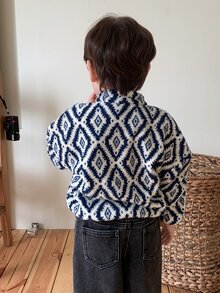 Dazy Kids Infant (Boy) Autumn/Winter Diamond Grid Long Sleeve Sweatshirt - Grey - View 3