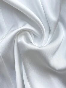 Easura Blus Wanita Ukuran Besar Warna Putih dan Emas Musim Gugur, Kemeja Formal Bisnis Kasual Elegan dengan Kancing Logam, Kerah Bentuk V Dalam dengan Desain Draperi, Untuk Pesta - Putih - View 3