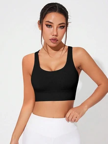 Solea Cove Solea Cove Women Sports Bra/Seamless/Clip/Straps - Black - View 4