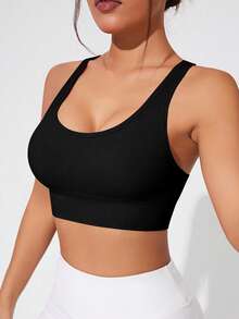 Solea Cove Solea Cove Women Sports Bra/Seamless/Clip/Straps - Black - View 6