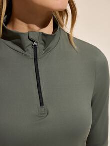 Exploreva Exploreva Women's Solid Color Top And Pants Outdoor Suit - Army Green - View 3