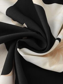 GlowEve CURVE 大码女士优雅无袖印花连衣裙，配蝴蝶结腰带 - 彩色 - 查看 8