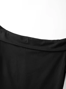 Formidée Plus Size Women Solid Color Open Shoulder Top And Skort Casual Elegant Daily 2 Pieces Set Brunch Office Brunch High Tea Black Grey Summer - Multicolor - View 6