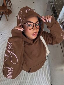 Muchica Women Sweatshirts & Hoodies - Brown - View 3