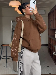 Muchica Women Sweatshirts & Hoodies - Brown - View 6