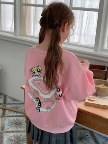 THE POWERPUFF GIRLS X DAZY Tween Girls Sweatshirts Fall - Pink - View 6