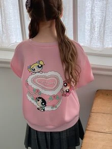 THE POWERPUFF GIRLS X DAZY Tween Girls Sweatshirts Fall - Pink - View 5