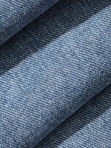 Dazy Plus Vintage Denim Jacquard Decor Casual Jeans For Girls, New Autumn All-Season Style - Medium Wash - View 3