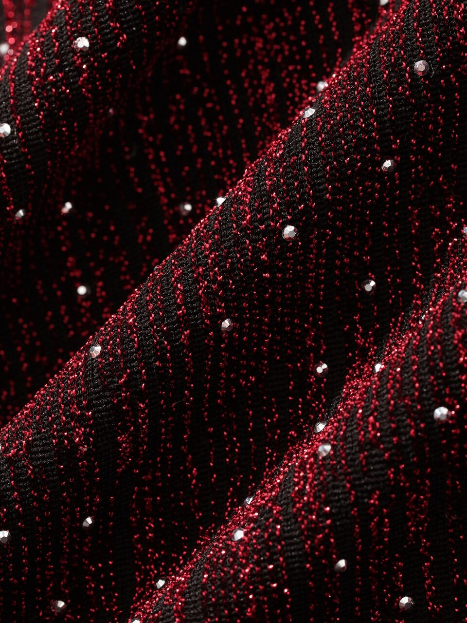 Women's Elegant Party Style Deep V-Neck Long Sleeve Cinched Waist Sequin Glitter Slim Fit Bodycon Burgundy Long Dress, Autumn