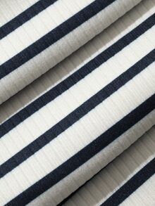 DAZY Women's Colorblock Striped Loose Drawstring Elastic Waist Wide Leg Sweatpants, Casual Vacation Daily Korean Style Autumn/Winter Long Pants - White - View 8