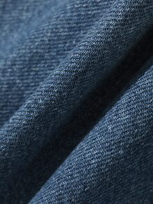 DAZY Setelan Denim Kasual 2 Potong untuk Anak Perempuan, Desainer, Atasan Lengan Panjang Kerah Putri + Celana Panjang Lurus, Musim Gugur - Biru - View 10