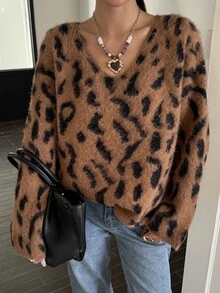 DAZY Women's Autumn/Winter Fashion Vintage Sweater - Brown - View 3