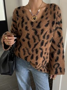 DAZY Women's Autumn/Winter Fashion Vintage Sweater - Brown - View 4