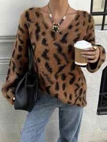DAZY Women's Autumn/Winter Fashion Vintage Sweater - Brown - View 6