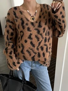 DAZY Women's Autumn/Winter Fashion Vintage Sweater - Brown - View 8