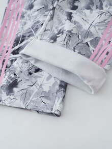 青少年女孩 T-shirt 套裝 白色短袖上衣 + 長褲 2 件套 寬鬆版型 日常穿著 休閒街頭風 寬大圓領 秋季派對 - 彩色 - 查看 5