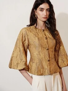 Aveloria Modichic Jaket Jacquard Elegan, Nyaman, Bergaya Vintage Prancis, Modis untuk Perjalanan, Desain Canggih, Kelas Atas, dan Serbaguna - MultiWarna - View 3