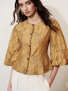 Aveloria Modichic Jaket Jacquard Elegan, Nyaman, Bergaya Vintage Prancis, Modis untuk Perjalanan, Desain Canggih, Kelas Atas, dan Serbaguna - MultiWarna - View 4