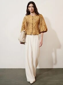 Aveloria Modichic Jaket Jacquard Elegan, Nyaman, Bergaya Vintage Prancis, Modis untuk Perjalanan, Desain Canggih, Kelas Atas, dan Serbaguna - MultiWarna - View 5