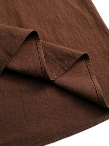 Holdful Holdful Fashionable New Casual Autumn Lace Patchwork Contrast Color Long Sleeve V-Neck Women's Blouse - Coffee Brown - View 8