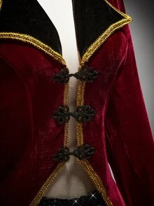 SHEIN ICON Plus Size Y2K Sexy Halloween Evil Boss Costume, Halloween Suit - Burgundy - View 5