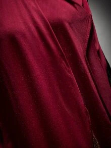 SHEIN ICON Plus Size Y2K Sexy Halloween Evil Boss Costume, Halloween Suit - Burgundy - View 10