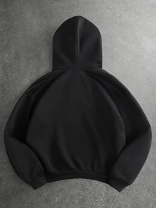STYNVO Men's Long Sleeve Zip-Up Casual Hoodie - Black - View 2