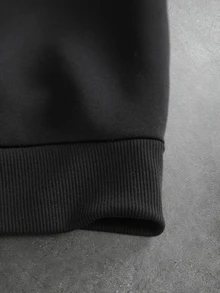 STYNVO Men's Long Sleeve Zip-Up Casual Hoodie - Black - View 6