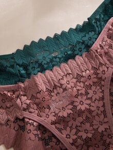 8pcs/Set Multicolor Romantic Sexy Lace Women's Panties, Sheer Underwear - Multicolor - View 6