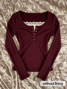 IslaSuriya Women's Casual Solid Color Slim Fit Long Sleeve Top - Multicolor - View 1