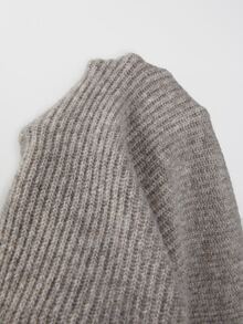 SHEIN Chaleco de punto con botones delanteros - Gris - Ver 5