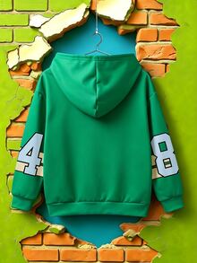 TEENAGE MUTANT NINJA TURTLES | SHEIN Teen MUTANT TURTLES 1件大童男孩休閒數位印花連帽長袖抓絨衛衣，運動風，適合秋冬穿著 - 彩色 - 查看 2