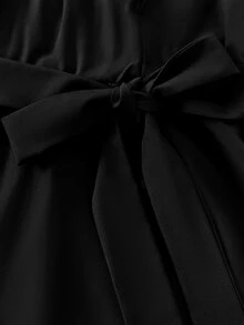 Velvienne Versatile Premium Heavy Beaded Elegant Plus Size Women's Dress Autumn Wedding Party Dinner Black - Black - View 7