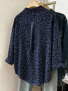 EMERY ROSE Casual Shirts Loose-Fit Long-Sleeve Shirts Leopard-Print Pattern Shirts Autumn/Winter Long-Sleeve Shirts Simple Versatile Shirts Everyday Wear Shirts - Multicolor - View 2