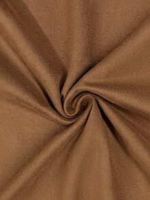 LUMIGAL Women's Round Neck Tassel Lantern Sleeve Long Sleeve Suede Velvet Short Dress - Brown - View 6